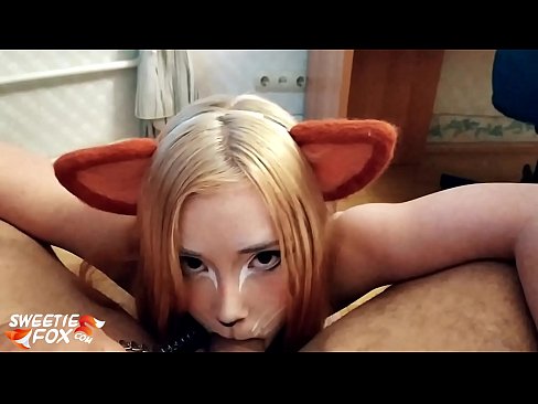 ❤️ Kitsune waxay liqaysaa dick oo afkeeda ku dhufatey ️ anaga